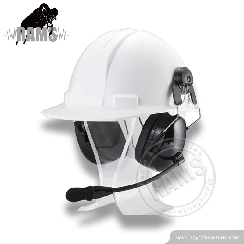 Two Way Radio Safety Helmet Heavy Duty Headphone For Fire Departments