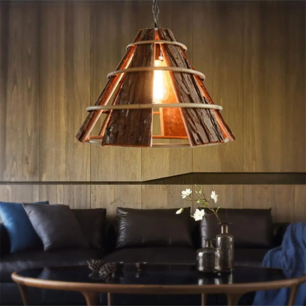 GAO LGDT Chinese chandeliers, rattan chandeliers, farmhouse bark chandeliers 42CM 93CM