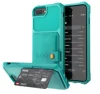 Rotating Card Slot Flip PU Leather Phone Protective Case for iphone6P i7P i8P