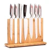 Double Side Super Magnetic Chef Bamboo Cutlery Knife Block Set