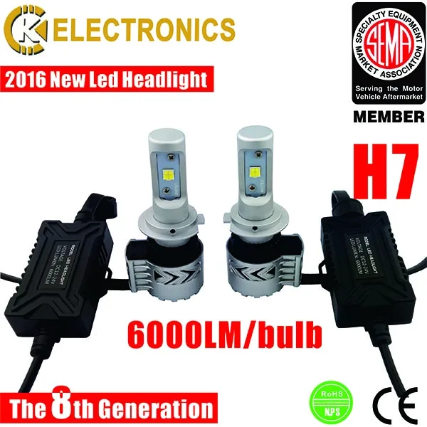 High power 40w h7 led headlight bulb with Cree XHP50 chips