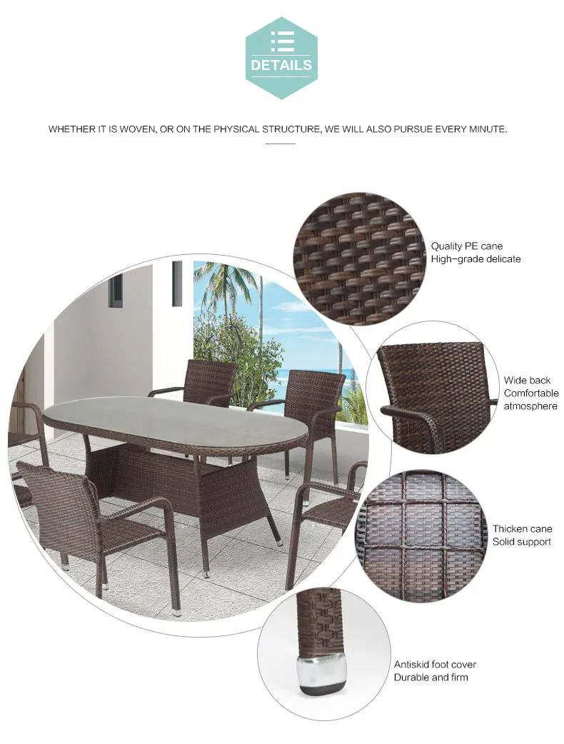 6+1 Used Restaurant Rattan Furniture Outdoor With Oval Table Buy