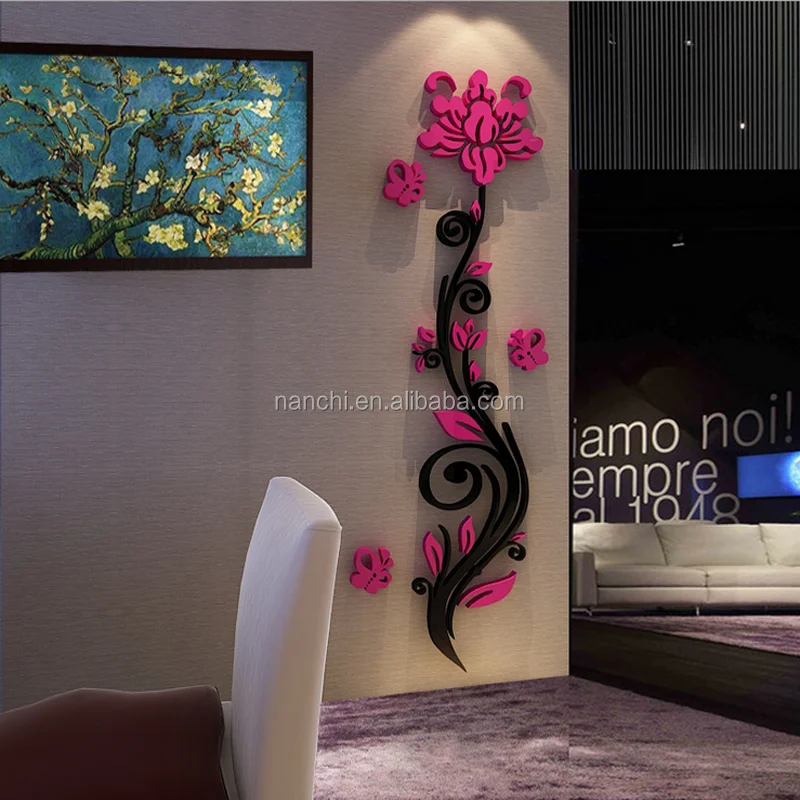 Details about   3D Colorful Flowers H1586 Wallpaper Wall art Self Adhesive Removable Sticker Wend show original title 