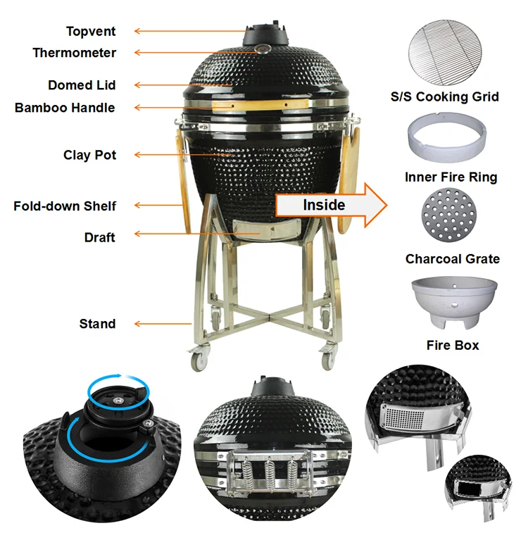 New High-quality kamado xxl Big Egg Kamado Grill