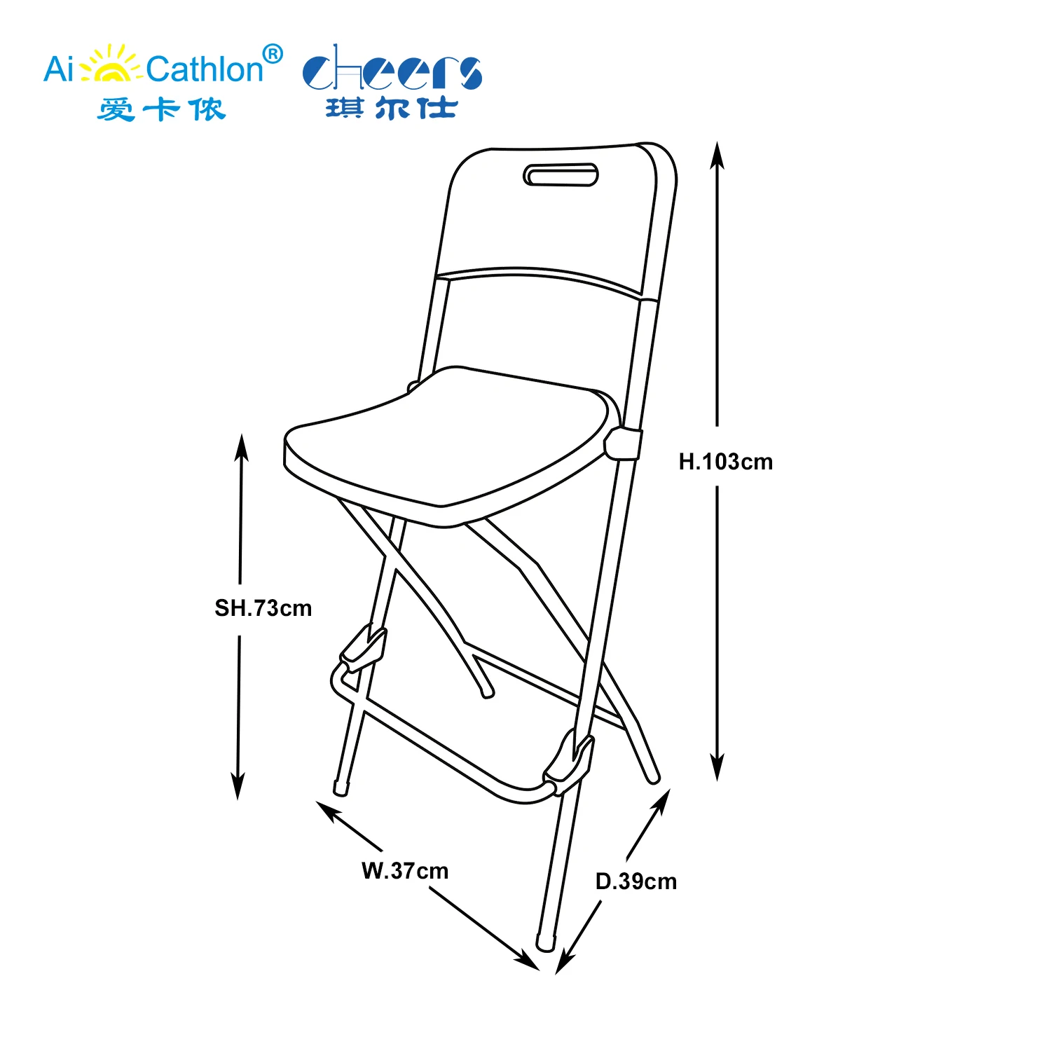Wholesales Outdoor High Bar Folding Chair Lifetime Hdpe Cheap Portable