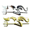 Self Adhesive Decal Sticker Cool Silver 3D Devil Car Body Sticker