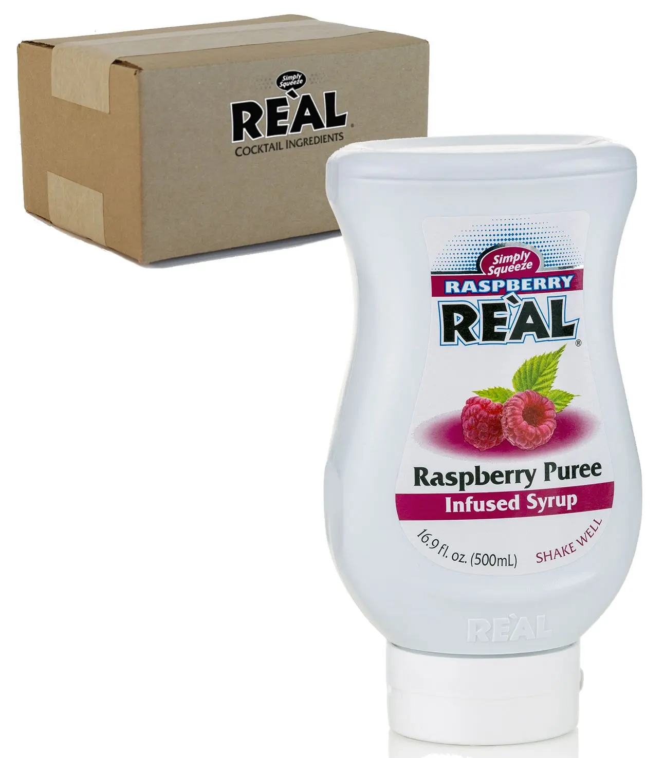 Raspberry Reàl, Raspberry Puree Infused Syrup, 16.9 FL OZ Squeezable Bottle (Pack of 1)