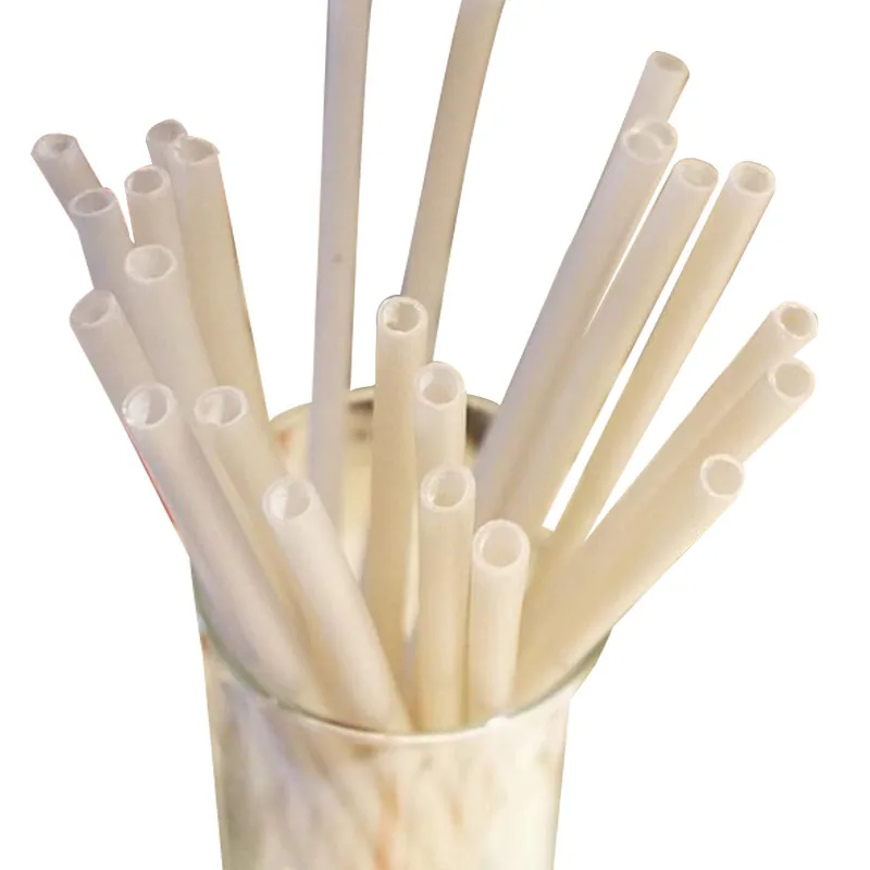 Natural Biodegradable Edible Rice Drinking Straws Mix Color Sugarcane