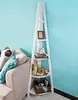 Modern style shelf storage shelf display cabinet desk ledge bookcase 5 layer triangle angle frame