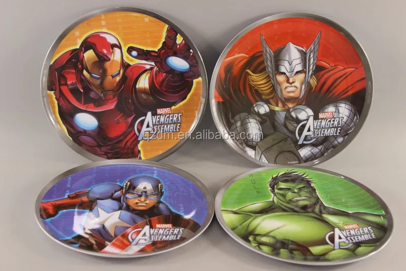 Custom Print 8" Melamine Dinner Plate For Boys A5