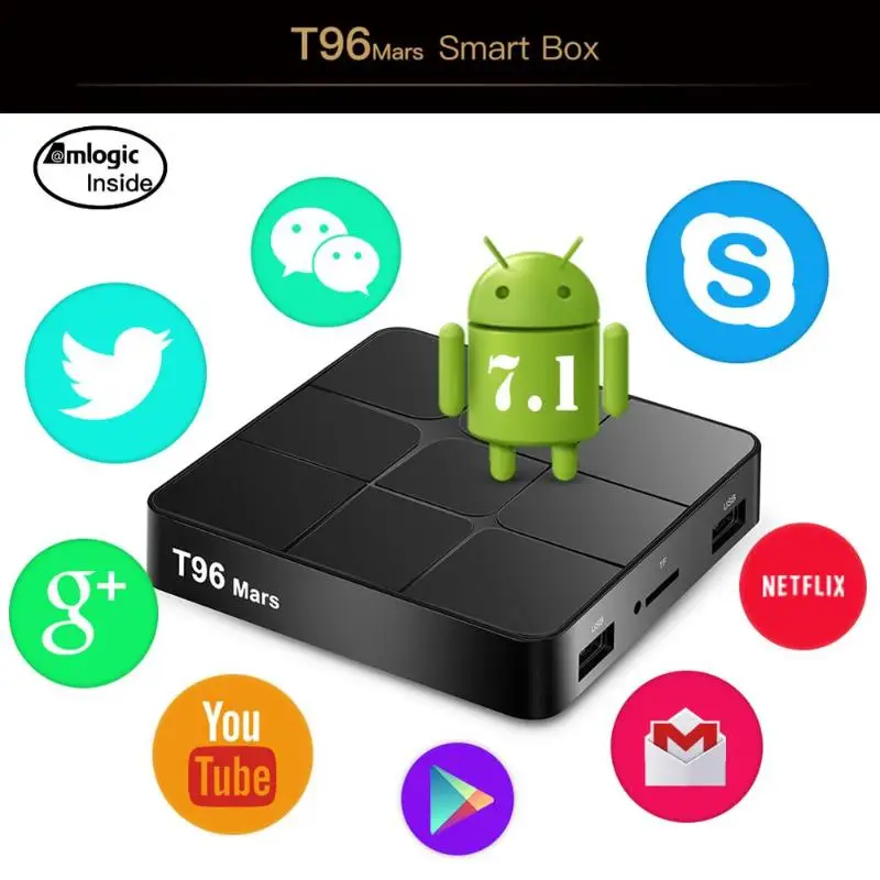 2019 New Model T96 Mars Smart Wifi 4k Iptv Mini Set Top Box