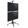 Vesa Compliant New Model TV Stand with Wheels Outdoor Advertisements TV Stand Hold 2 Screens