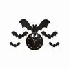 Diy creative bat descending dark wind acrylic wall clock