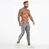 Slim Fit 2020 Men Skinny Chino Pants Super Comfy Stretch Pants For Men Plaid Design Side Stripe