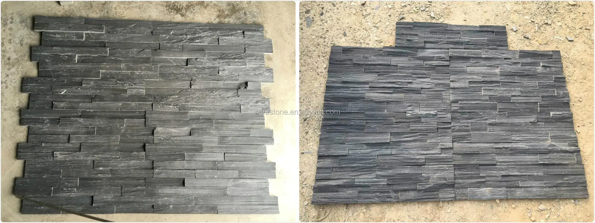 Carbon Black Slate Stone Wall Cladding at Rs 80/sq ft, Stone Wall Cladding  in Rewari