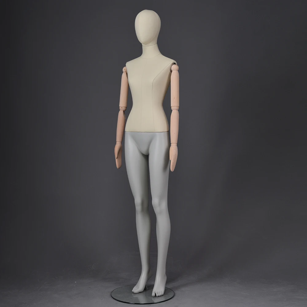 Linen Wrapped Full Body Vintage Adjustable Mannequin Dress Form Antique