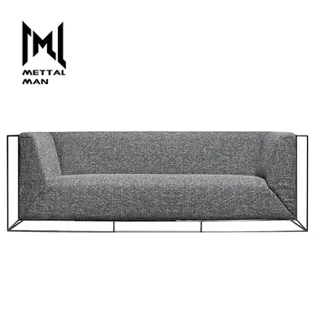 Dark Grey Fashionable Fabric L Shaped Sofa Set Lounge Couch Cover Living Room Furniture For