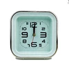 Electric digital wall clock wooden alarm clock led green plastic square children alarm clock