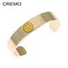 Wholesale Gold Color Stainless Steel Bangles Material Bio Magnetic Cuff Bracelet Jewelry