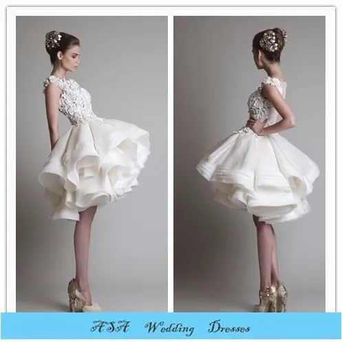 Alibaba New Style Short Organza Flowers Knee Length Dress Wedding Baby Girl Beach Wedding Dress 2015 Yasa 2088 View Short Wedding Dress Asa Product