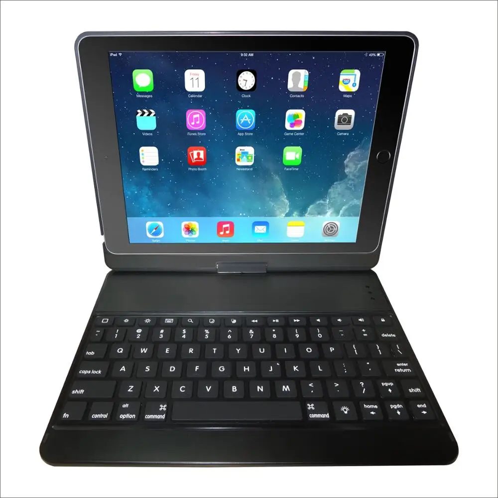 Ergonomics Flexible Colored Backlit Wireless Keyboard Cases With 360