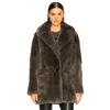OEM custom new fashion rex rabbit fur coat high quality winter midi coats women