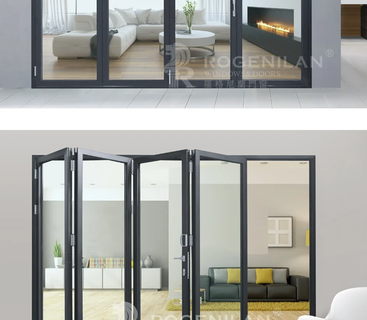 Rogenilan 75 Series Soundproof Glass Bifold Doors Interior Glass French Doors Lowes Glass Interior Folding Doors Buy Soundproof Glass Interior