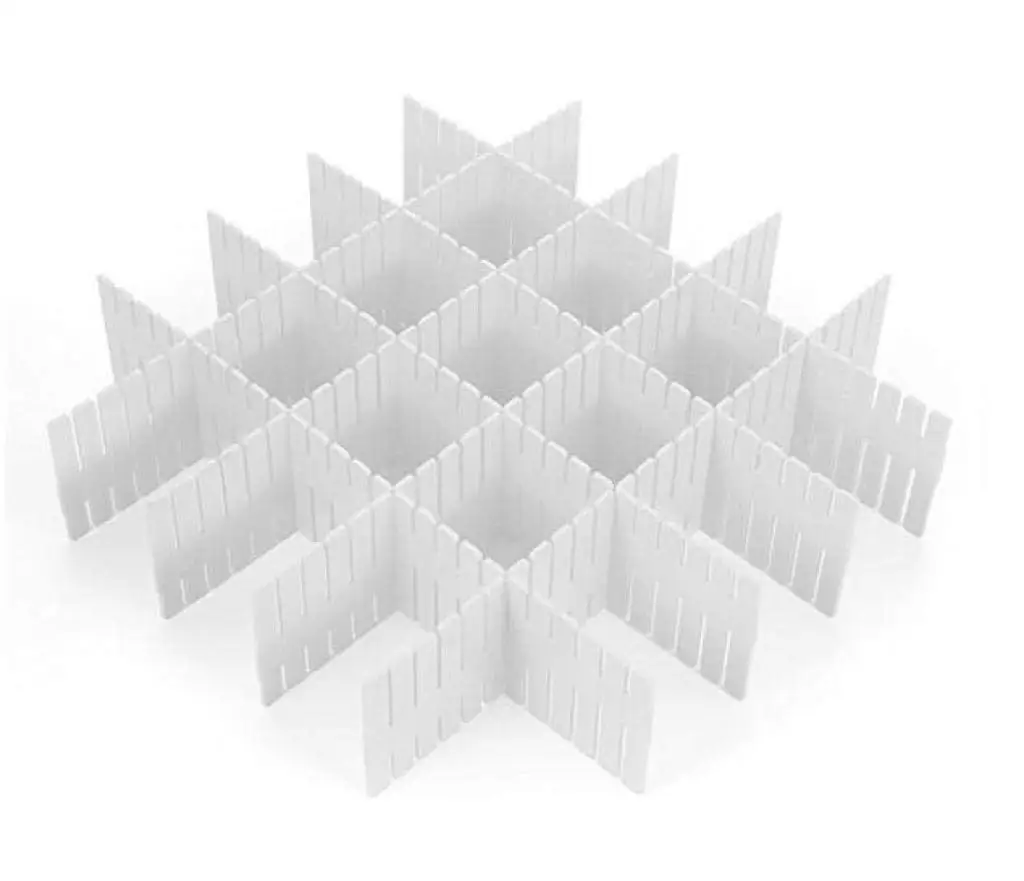 Buy Louise Maelys DIY Plastic Grid Drawer Divider, Adjustable Plastic