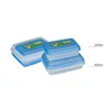 4pcs rectangle plastic food container stackable storage box