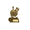Cheap custom design resin bronze bowling trophy for souvenir