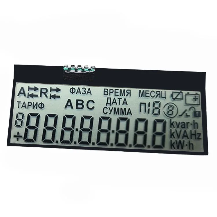 Customized Russian electricity meter LCD indicator segment LCD display