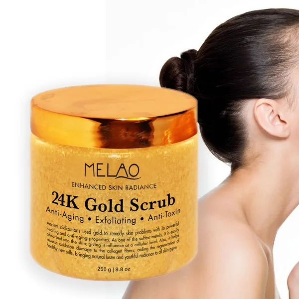 Oem/odm 100 Natural 24k Gold Scrub Face Scrub 8.8 Oz Exfoliating