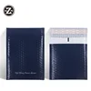 custom printed logo biodegradable self seal matt 4X7 inch blue poly bubble mailers shipping envelopes padded plastic packing bag