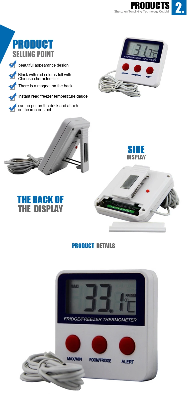 New Digital Fridge/freezer/refrigerator Temperature Gauge Dth80 Buy