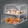 Custom countertop clear acrylic baker display cabinet