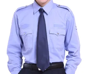 Long Sleeve Cotton Uniform Shirt for security guard Long Sleeve Cotton Uniform Shirt for security guard