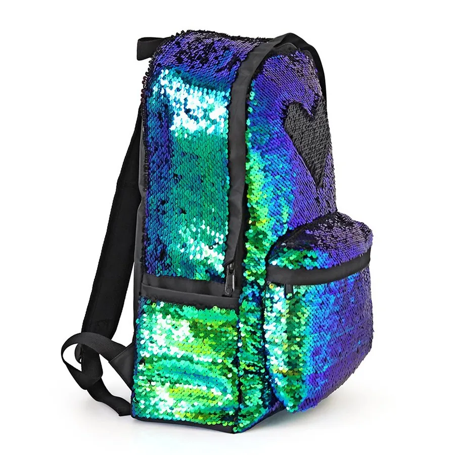 Magic Reversible Sequin School Backpack Sparkly Lightweight Back Pack ...