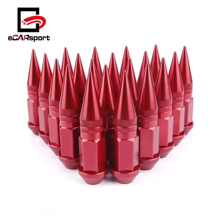 M12 x 1.5MM Thread Lightweight 7075 Aluminum Lug Nuts For Toyota Orange 50mm Set