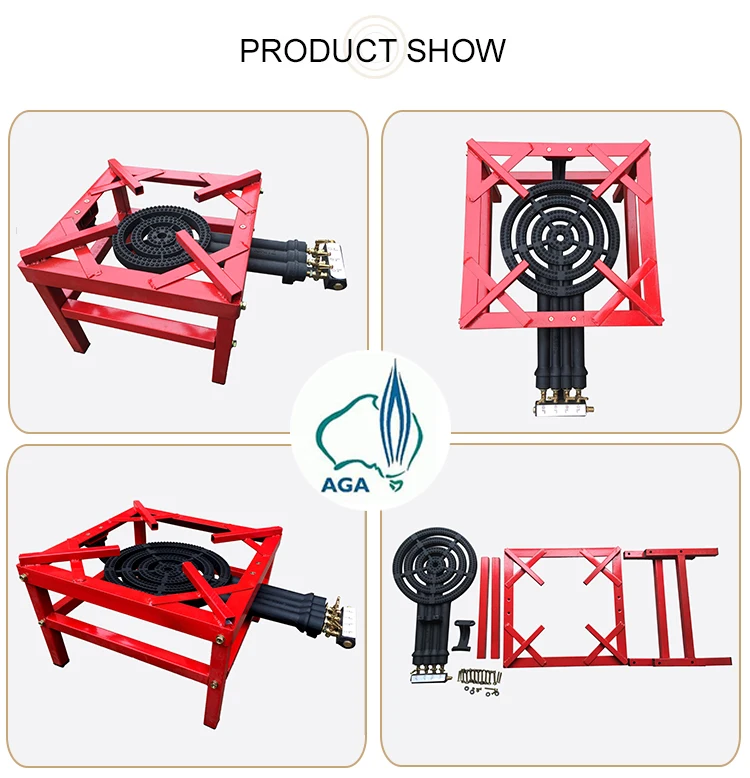 High Efficiency Cast Iron Stove Grates 4 Ring Burner With Strong Frame
