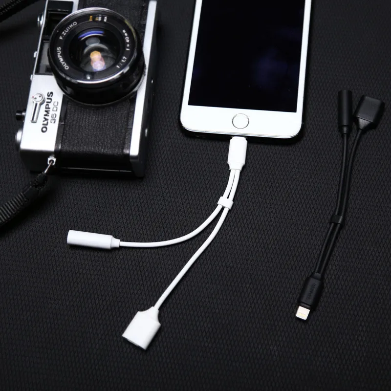 Original Baseus L35 C-Simple Male To 3.5mm Female Adapter For iPhone 7/7 Plus PB-201