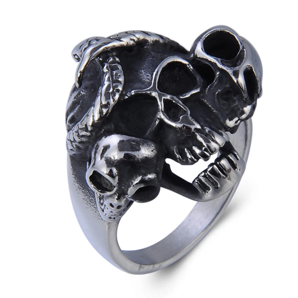 male skull rings