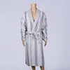 Striped flannel fleece longue bathroom costume microfibre bath robe
