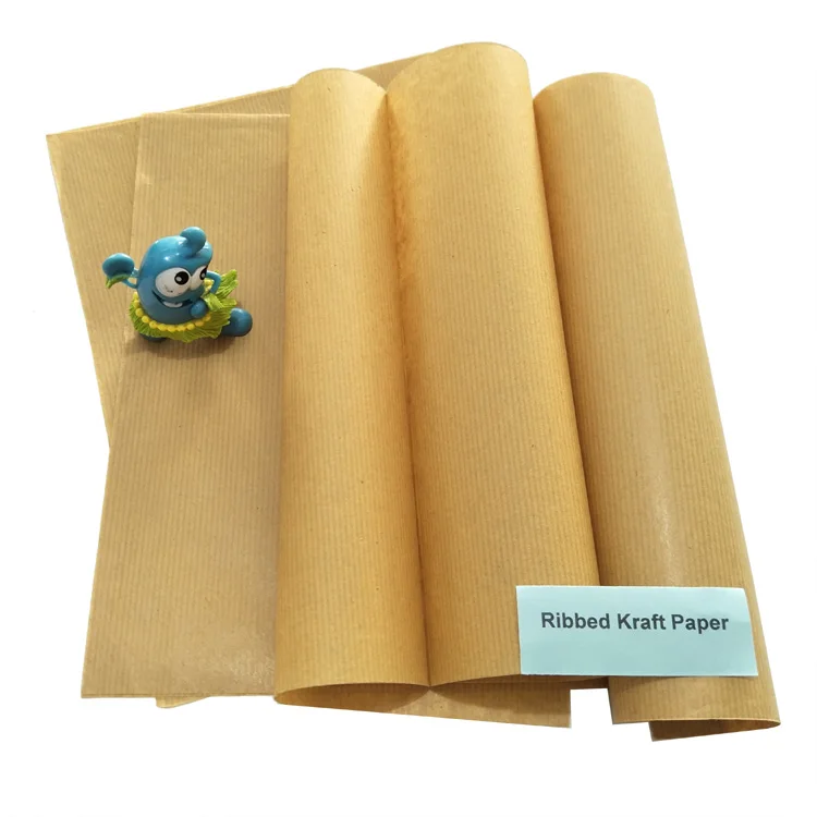 brown ribbed wrapping paper