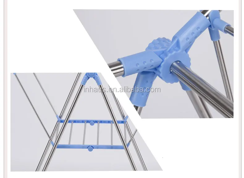 Stainless Steel Folding Bask In Clothes Tree Hanger Dry Rack Buy Bask