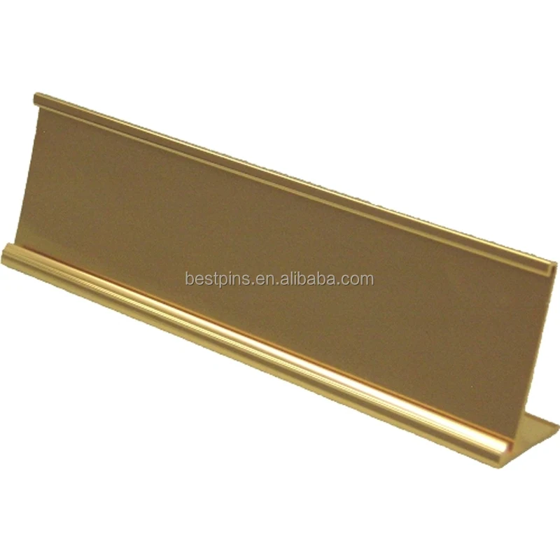 Silver Desk Name Plate With Frame Holder,Business Card Desk Holder