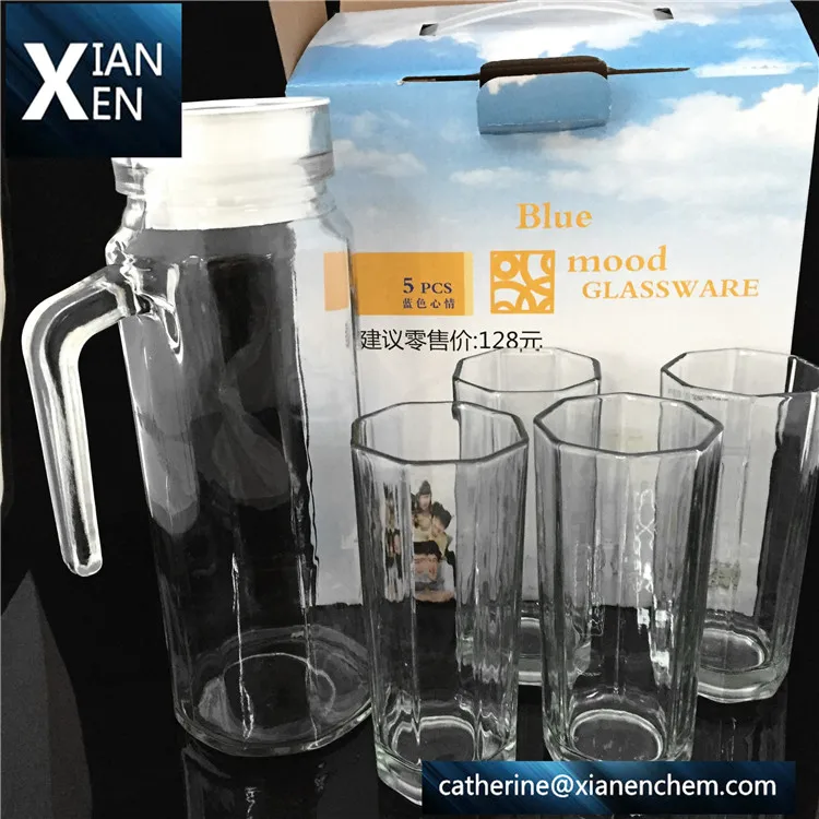 High Quality Wholesale Custom Cheap Water Glass Jug With Lid