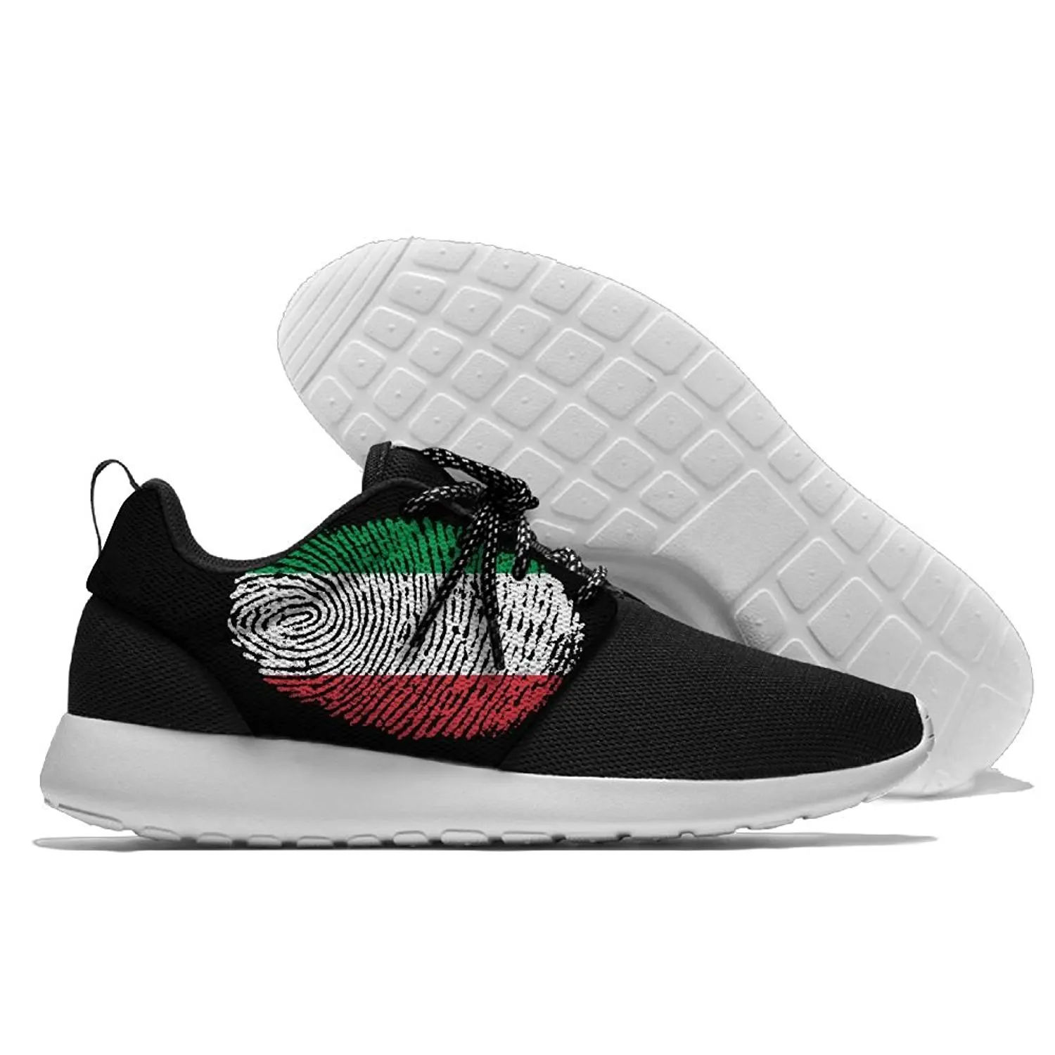 Men Women Gym Shoes Athletic Sneakers Italy Flag Fingerprint Mesh Training Shoes Running Shoes