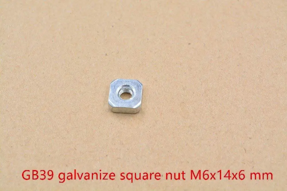 Uxcell a16032800ux0916 M8 Female Thread Metal Square Weld Nuts Dark Gray 7mm Height 50 Pcs