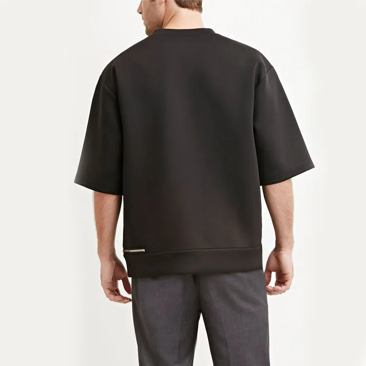 Wholesale High Quality Dropped Shoulders Men's Half Sleeve T Shirt And