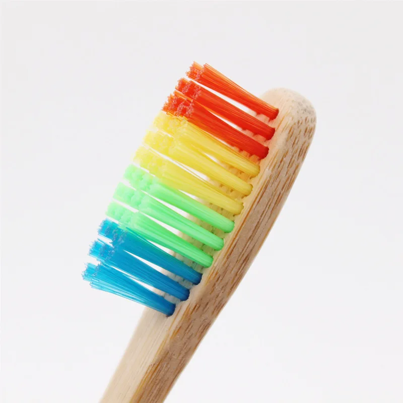 Pretty Fancy Rainbow Bamboo Fda Toothbrushes Plastic Free Gift Buy